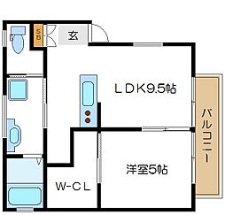 京成本線 京成高砂駅 徒歩5分の賃貸アパート 1階1LDKの間取り