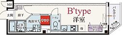 京成本線 京成小岩駅 徒歩3分の賃貸マンション 5階ワンルームの間取り