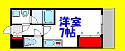ソフィエル沙羅 1Kの間取図画像
