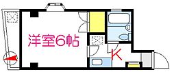 FORESTHOUSE西葛西 1Kの間取図画像