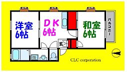 JR京葉線 葛西臨海公園駅 徒歩24分の賃貸マンション 4階2DKの間取り