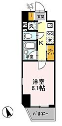 都営大江戸線 門前仲町駅 徒歩4分の賃貸マンション 9階1Kの間取り