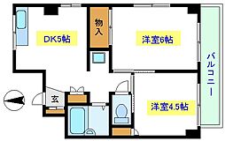 木場コーポラス 2DKの間取図画像