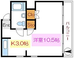 東光ホームズ ワンルームの間取図画像