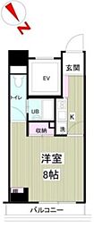TKレジデンス 1Kの間取図画像