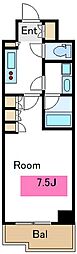 ルーブル住吉弐番館 1Kの間取図画像