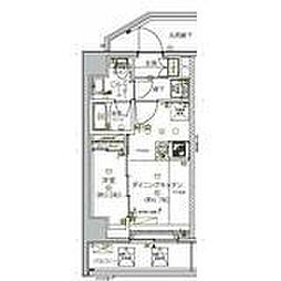 メインステージ南砂町 1DKの間取図画像