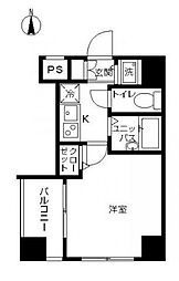 スカイコート南砂町第2 1Kの間取図画像