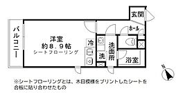 LAUREL三ノ輪 1階ワンルームの間取り
