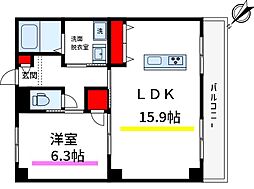 MKG千束 1LDKの間取図画像