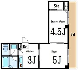 カサ・ヴェージャ 2階2Kの間取り