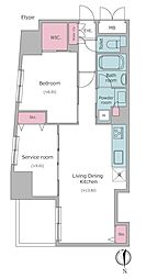 RESIDIA亀戸プレイス 1SLDKの間取図画像