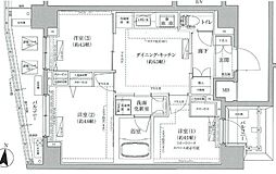 ティモーネプレミアムノルド亀戸 9階3DKの間取り
