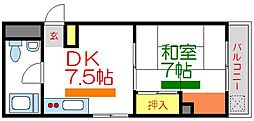 日の本ビル 1LDKの間取図画像