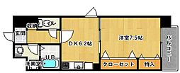 東京メトロ千代田線 町屋駅 徒歩9分の賃貸マンション 4階1DKの間取り