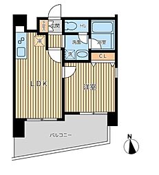 東京メトロ日比谷線 三ノ輪駅 徒歩7分の賃貸マンション 8階1LDKの間取り