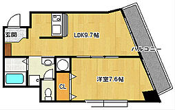 日暮里舎人ライナー 扇大橋駅 徒歩5分の賃貸マンション 8階1LDKの間取り