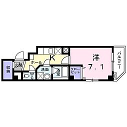 グレース桜木 1Kの間取図画像