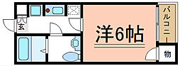 スコレータムラマ2 1Kの間取図画像