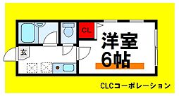 メゾン石神白山 1Kの間取図画像