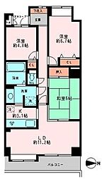 サンマンションアトレ町屋 3LDKの間取図画像