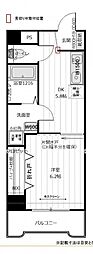 光10.マンション 1DKの間取図画像