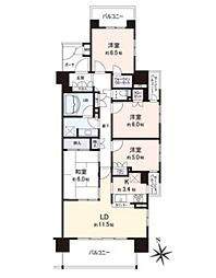 ダイナシティ東京リバーゲートリベラタワー 4LDKの間取図画像