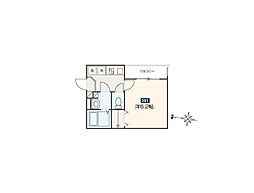 MELDIA北綾瀬VI 1Kの間取図画像
