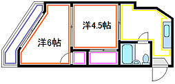 サンライトマンション 2DKの間取図画像