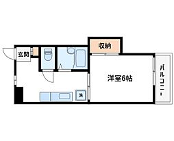 横溝ビル 1Kの間取図画像