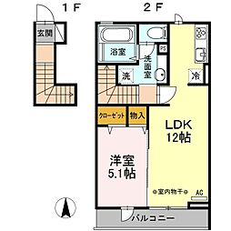 グランベル 1LDKの間取図画像