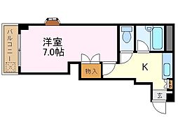 パール街路樹 1Kの間取図画像