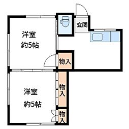 サカイニューパート 2Kの間取図画像
