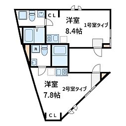 ForSquare ワンルームの間取図画像