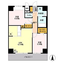 A8 2LDKの間取図画像