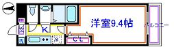 パルコート西新井 1Kの間取図画像