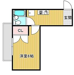 オフィシャルレジデンス 3階1Kの間取り