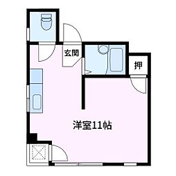 ニスモ田端新町第3榎ビル ワンルームの間取図画像