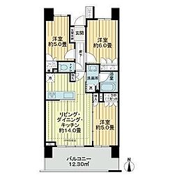 ライオンズ田端アートレジデンス 3LDKの間取図画像
