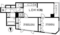 ピュア.サクシードとも 2LDKの間取図画像
