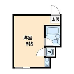MKビル 2階ワンルームの間取り