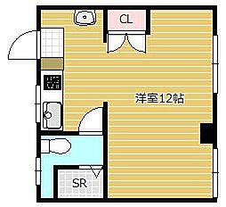 ハローレジデンス東大前 3階ワンルームの間取り