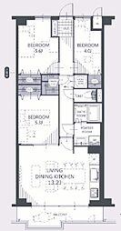 藤和明石公園ハイタウン2号棟 3LDKの間取図画像