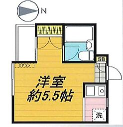 ハイツ重 ワンルームの間取図画像