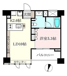 レクセル高田馬場 1LDKの間取図画像