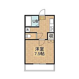 エヴァハウス池畑 3階1Kの間取り