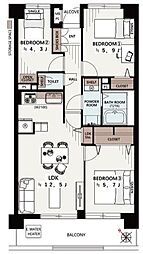 上永谷パーク・ホームズ 3LDKの間取図画像