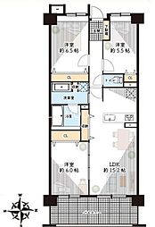 ゼファーヒルズトゥ横浜戸塚 3LDKの間取図画像