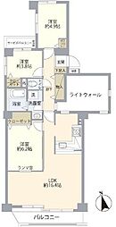 ライオンズマンション鶴ケ峰ガーデンB棟 3LDKの間取図画像