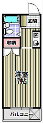 プチメゾン滝谷 1Kの間取図画像